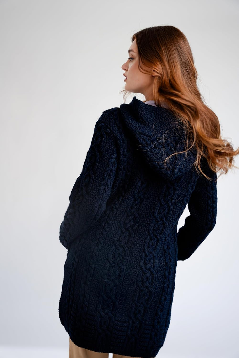 Celtic Merino Wool Jacket – Elegant Heritage Knit