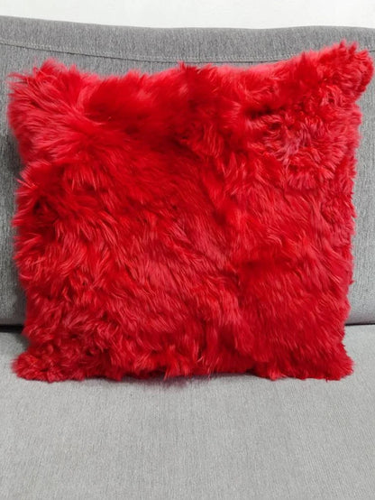 Baby Alpaca Pillow Cover – Luxurious Red