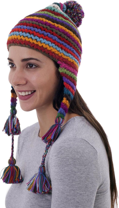  Alpaca Rainbow Hat – Vibrant & Warm