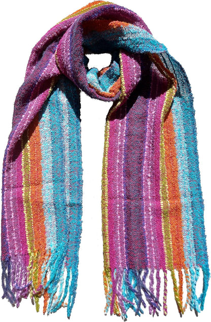 Baby Alpaca Scarf – Handwoven Multicolor Elegance