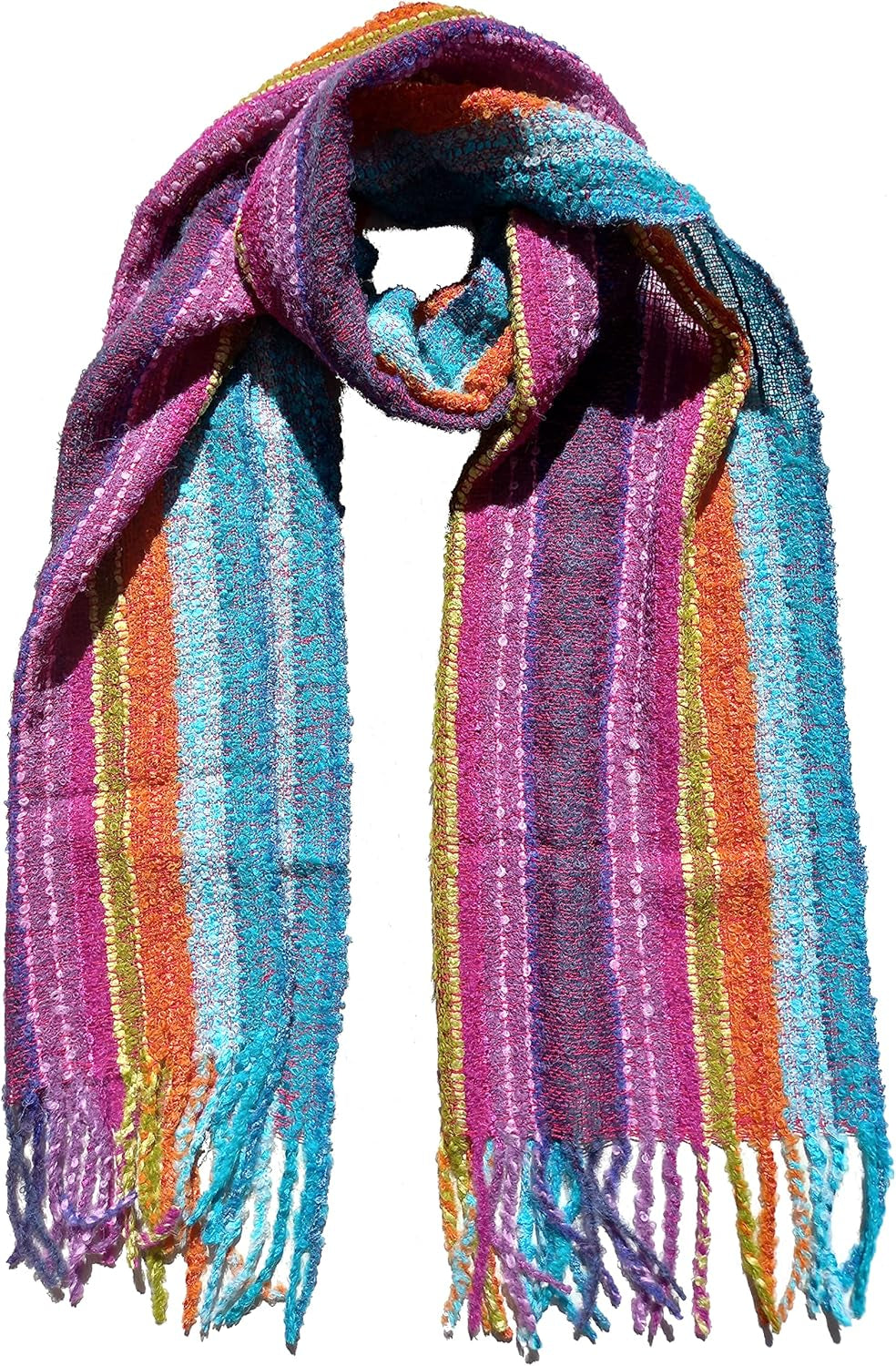 Baby Alpaca Scarf – Handwoven Multicolor Elegance