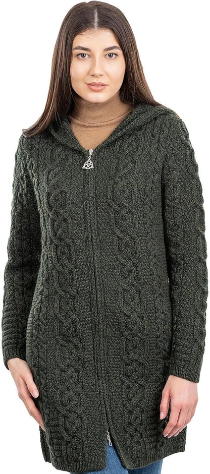 Celtic Merino Wool Jacket – Elegant Heritage Knit