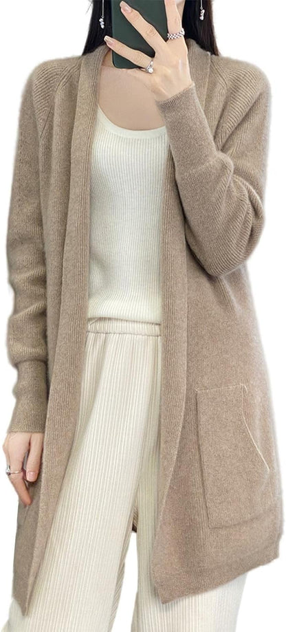 Merino Knitted Jacket – Relaxed Fit with Pockets