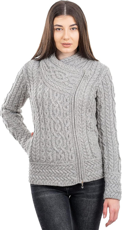 Merino Knitted Jacket – Natural Merino Knitwear