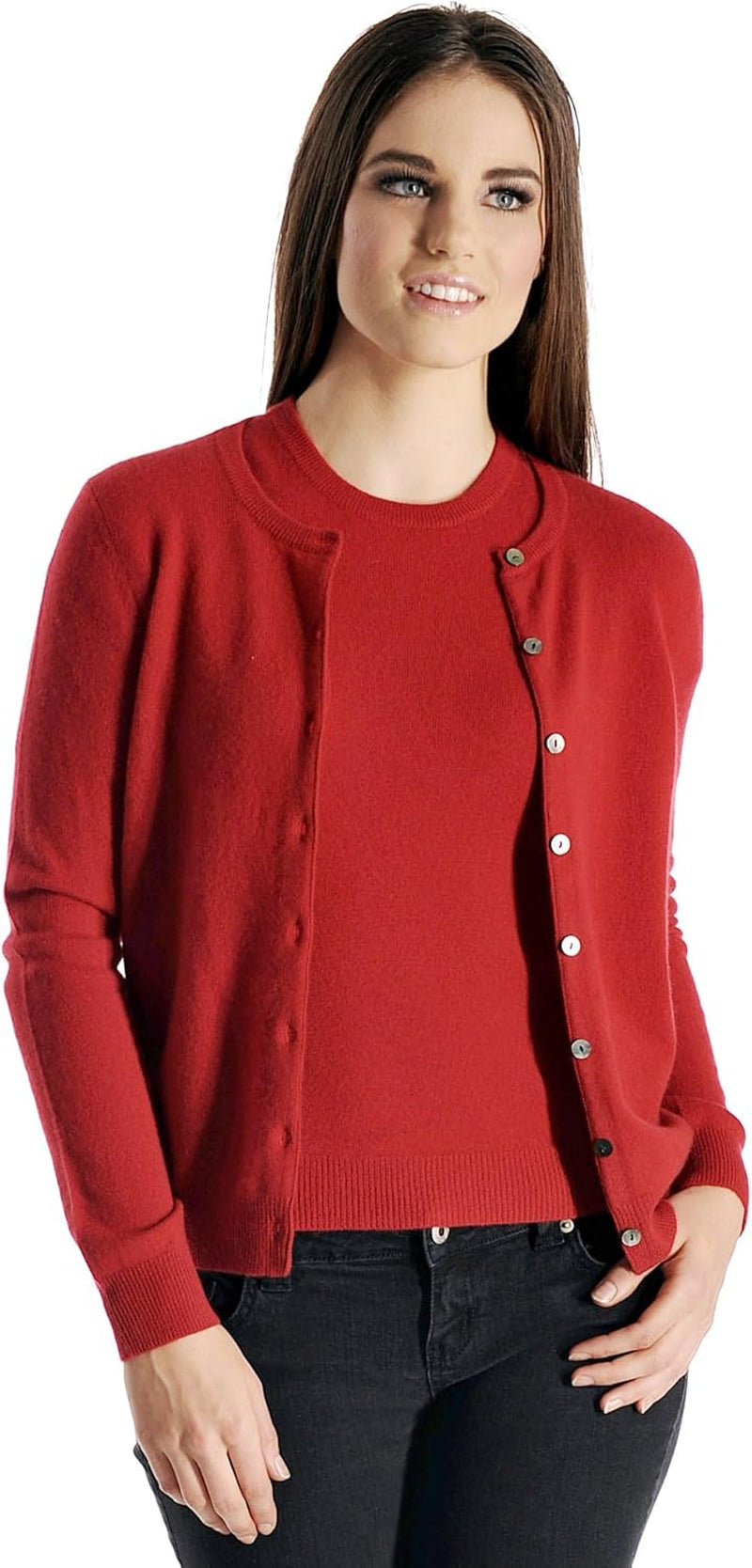 Women's Cashmere Jacket – Rich Crimson Elegance