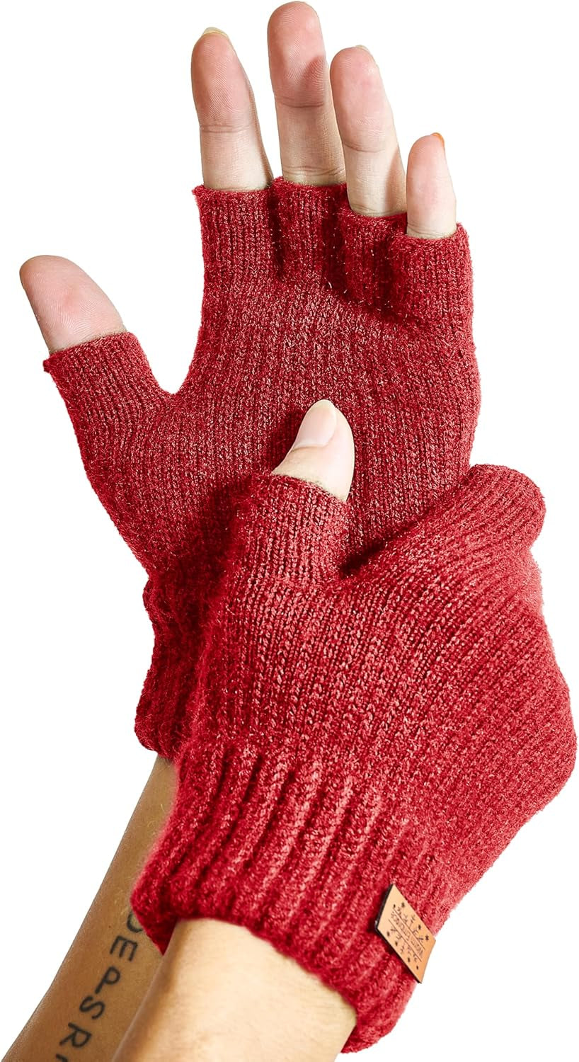 Fingerless Alpaca Gloves – Soft & Functional