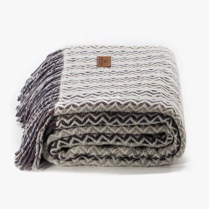 Alpaca Check Throw – King Size Warmth