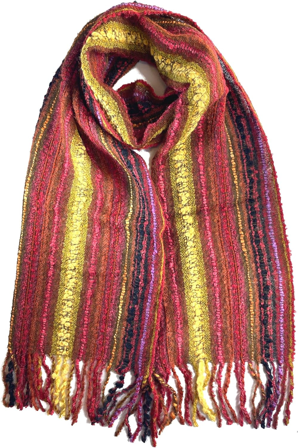Baby Alpaca Scarf – Handwoven Multicolor Elegance