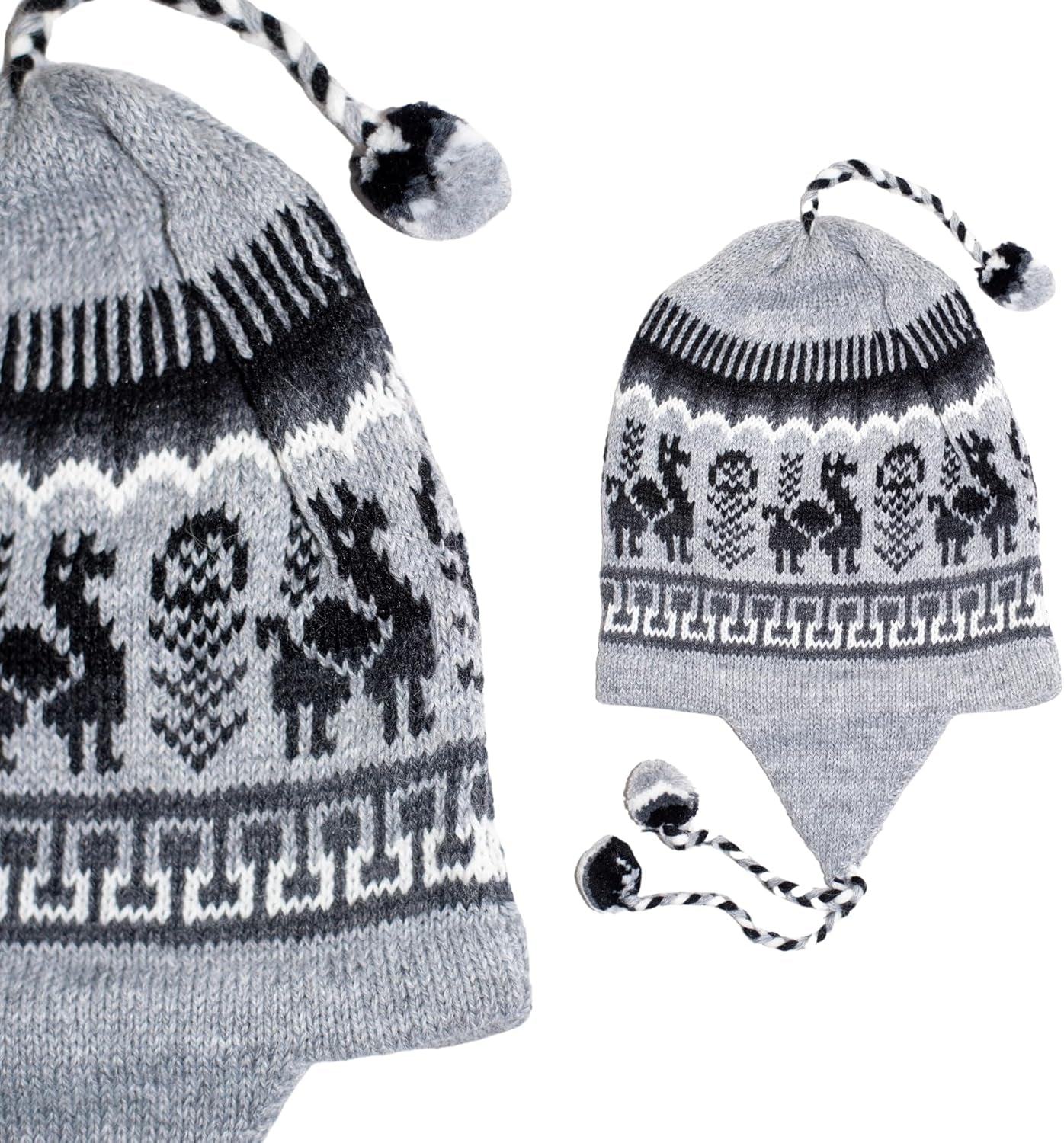 Alpaca Hat – Gray with Earflaps