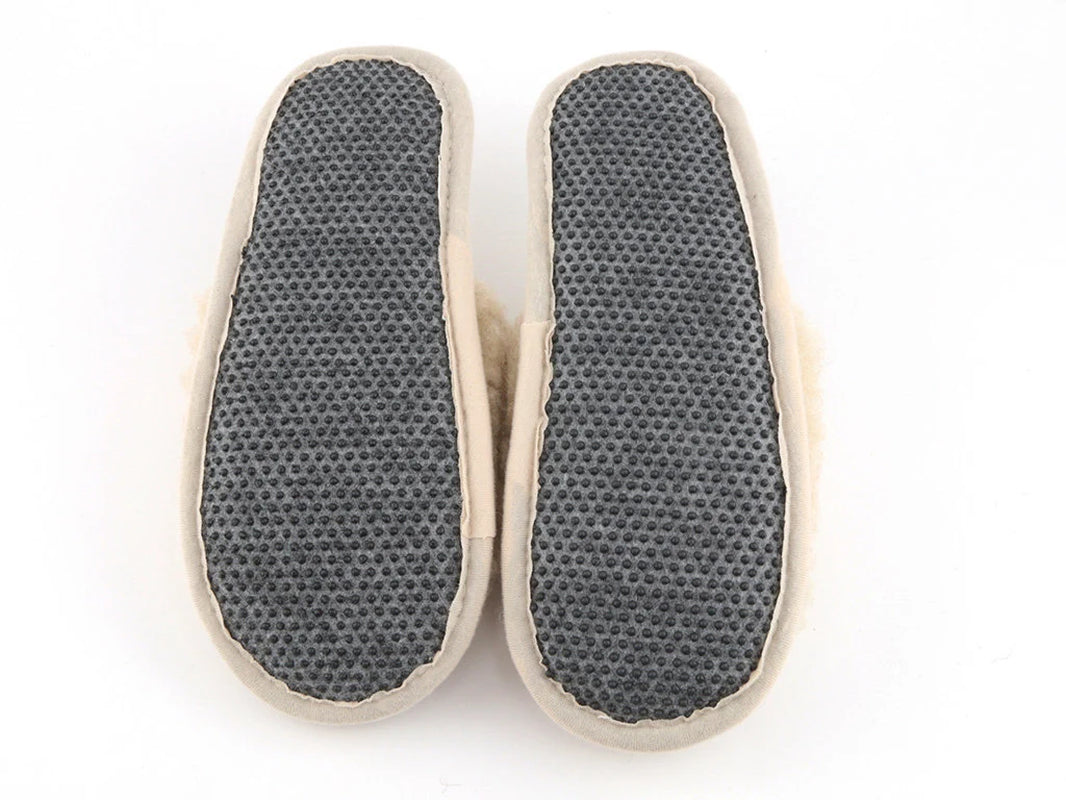 Merino Slippers – Beige Indoor Comfort