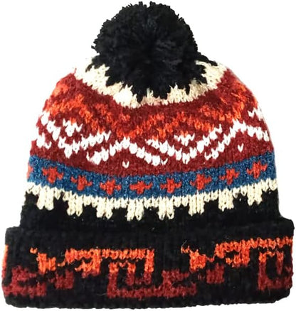 Handmade Alpaca Hat – Burgundy 