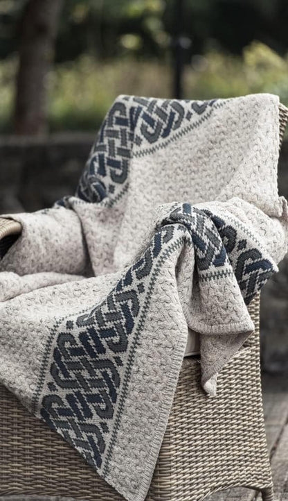 Merino Throw Blanket - Traditional Sweater Style