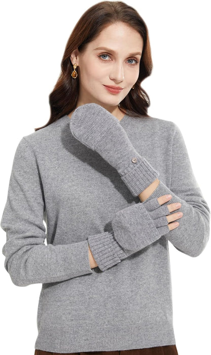 Cashmere Gloves – Convertible Fingerless