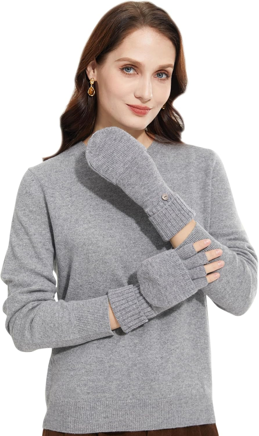 Cashmere Gloves – Convertible Fingerless