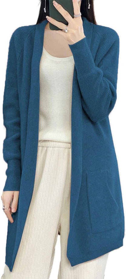 Merino Knitted Jacket – Relaxed Fit with Pockets