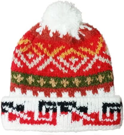 Handmade Alpaca Hat – Burgundy 