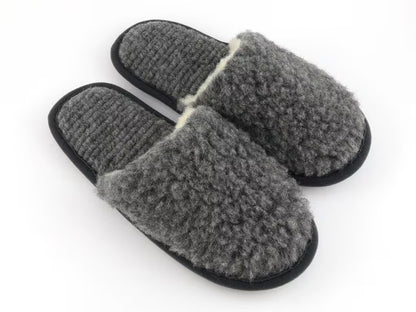 Merino Slip-On Slippers – Gray Merino Felt