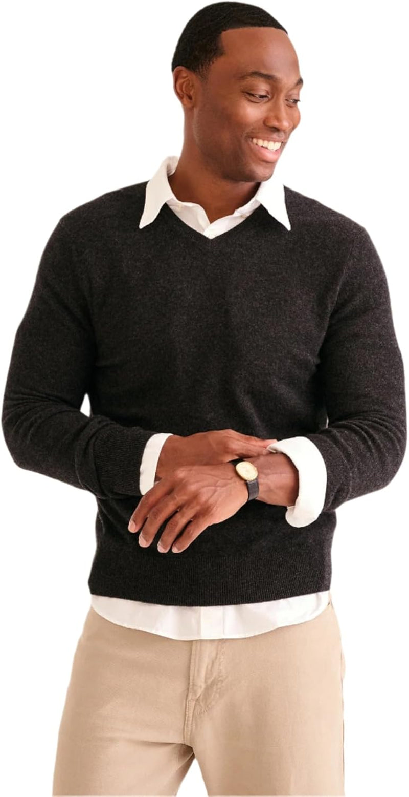 Men’s Cashmere V-Neck Sweater – Modern