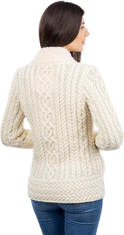 Merino Knitted Jacket – Natural Merino Knitwear