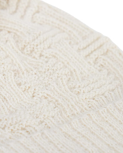 Knit Alpaca Hat – White