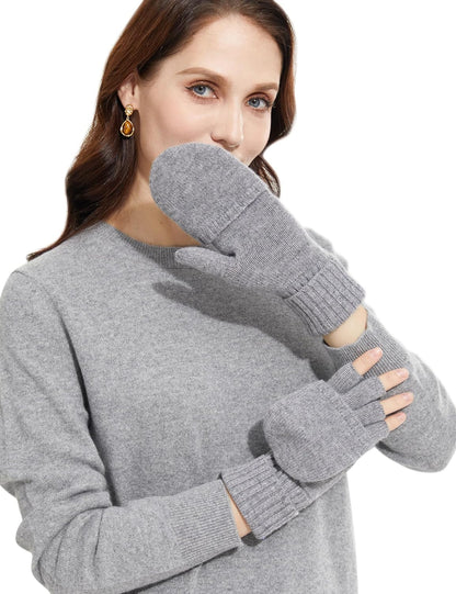 Cashmere Gloves – Convertible Fingerless