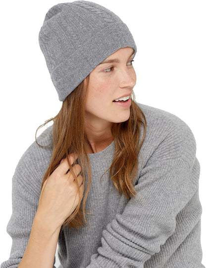 Pure Cashmere Hat – Cuffed Beanie 
