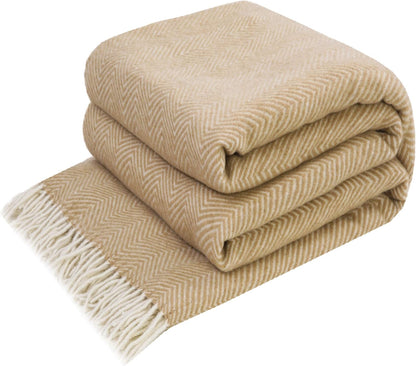 Merino Throw Blanket - Gradient Square