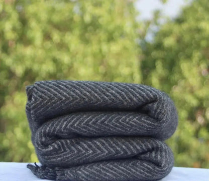 Cashmere Sofa Thr White-Black, Throw, All-Season, Soft, Home Decor, Gift