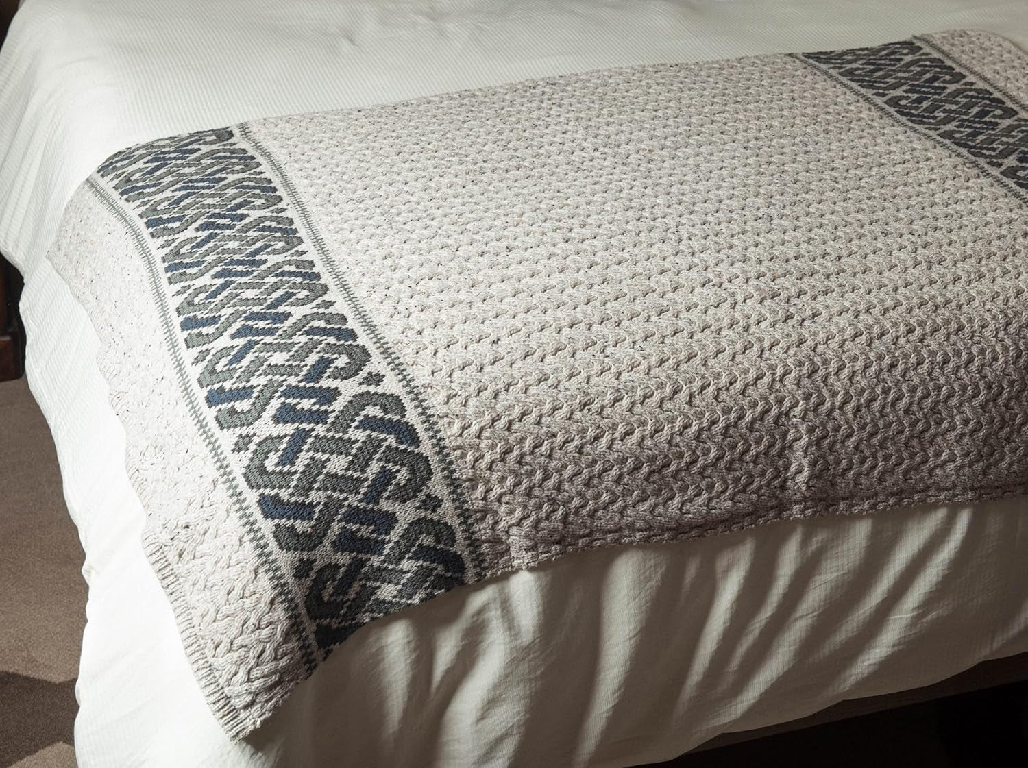 Merino Throw Blanket - Traditional Sweater Style