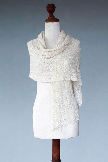Alpaca Wool Scarf – Handmade Design