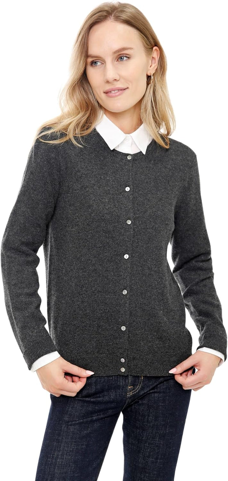 Women’s Cashmere Jacket – Charcoal