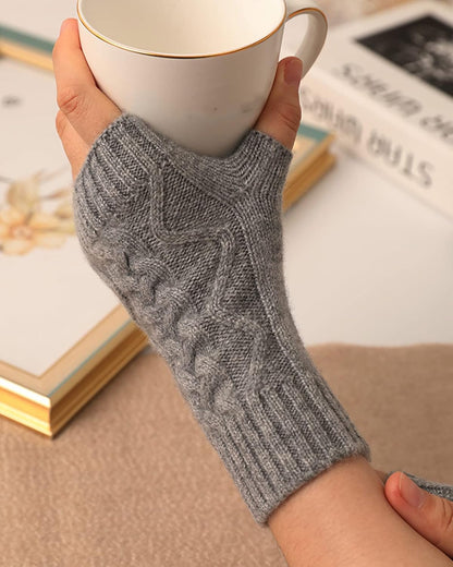 Cashmere Fingerless Gloves – Warm & Soft