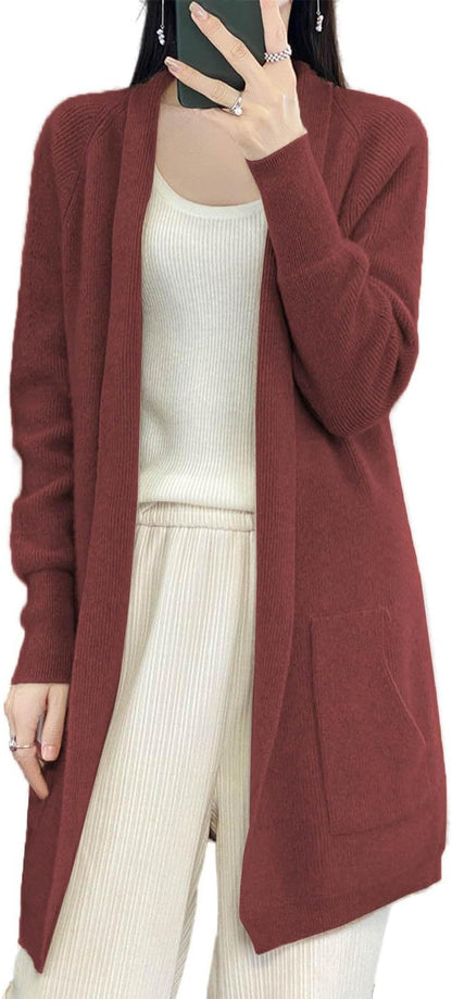 Merino Knitted Jacket – Relaxed Fit with Pockets