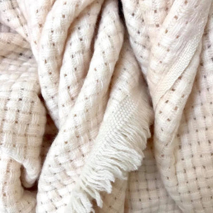 Cashmere Sofa Throw – Undyed Beige