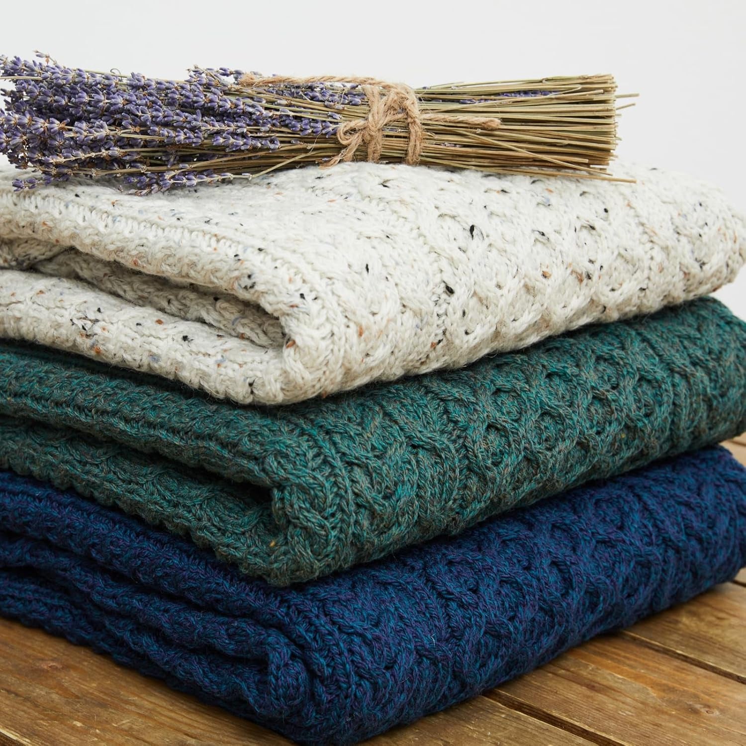 Merino Wool Throw Blanket - Patchwork 