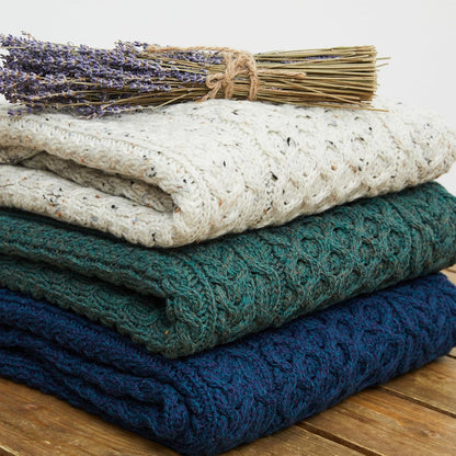 Merino Wool Throw Blanket - Patchwork 