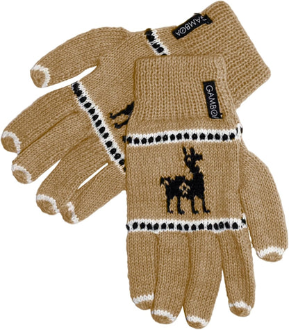 Alpaca Wool Gloves for Women Winter Knit Mittens for Womens