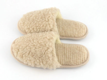 Merino Slippers – Beige Indoor Comfort