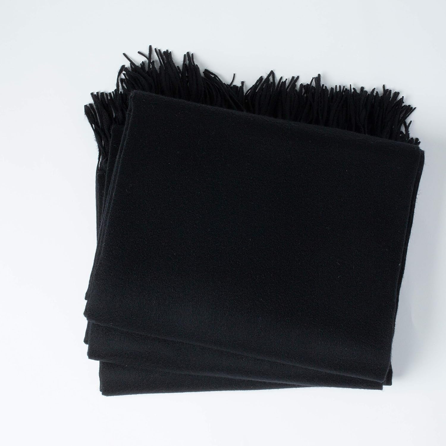 Cashmere Throw Blanket – Luxury Black
