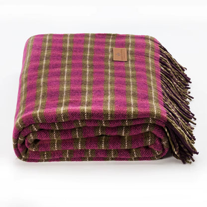 Alpaca Check Throw – King Size Warmth
