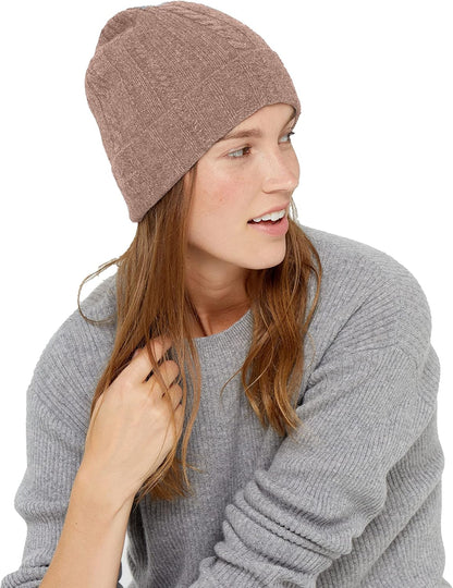 Pure Cashmere Hat – Cuffed Beanie 