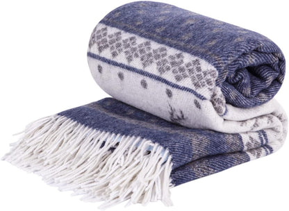 Merino Throw Blanket - Gradient Square