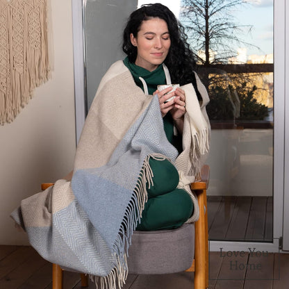 Merino Throw Blanket - Gradient Square