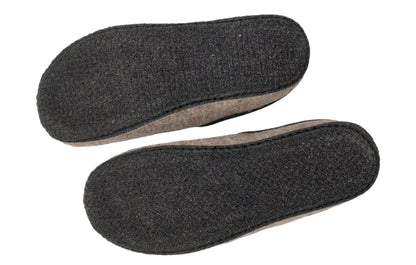 Merino Wool Slippers – Graphite Wool Slip-Ons