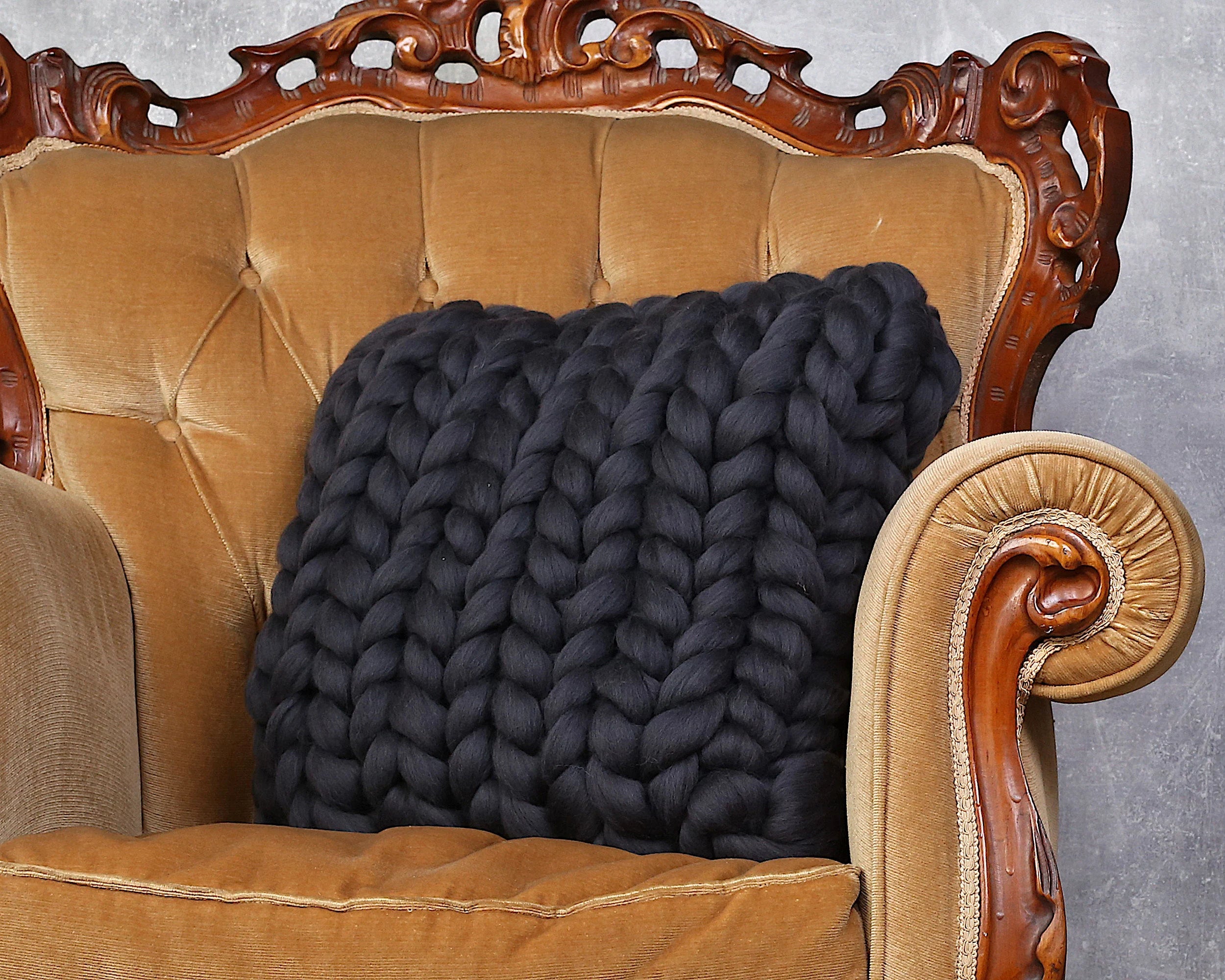 Merino Wool Cushion –  Boho Couch Pillow