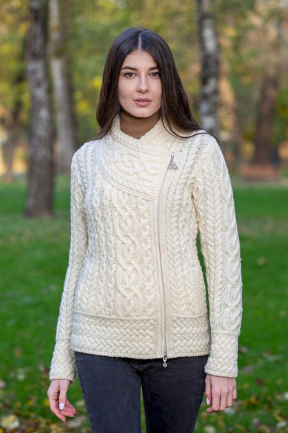 Merino Knitted Jacket – Natural Merino Knitwear