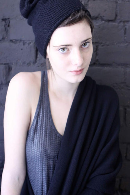 Cashmere Throw Blanket – Teal Blue