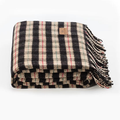Alpaca Check Throw – King Size Warmth