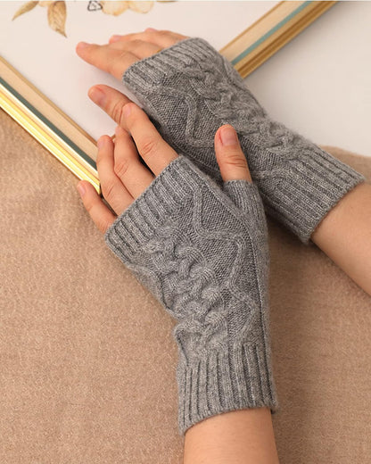 Cashmere Fingerless Gloves – Warm & Soft