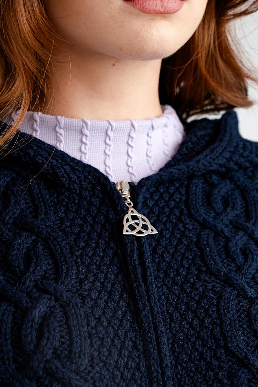 Celtic Merino Wool Jacket – Elegant Heritage Knit